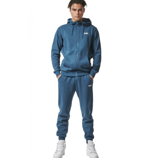 BODY ACTION FULL ZIP HOODIE 073419 01 ΜΠΛΕ 