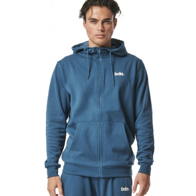 BODY ACTION FULL ZIP HOODIE 073419 01 ΜΠΛΕ 