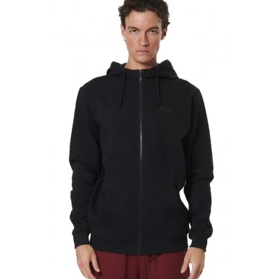 BODY ACTION FULL ZIP HOODIE 073520 01 ΜΑΥΡΟ 