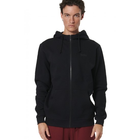 BODY ACTION FULL ZIP HOODIE 073520 01 ΜΑΥΡΟ 