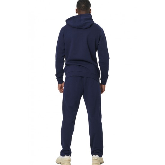 BODY ACTION FULL ZIP HOODIE 073520 01 ΜΠΛΕ 