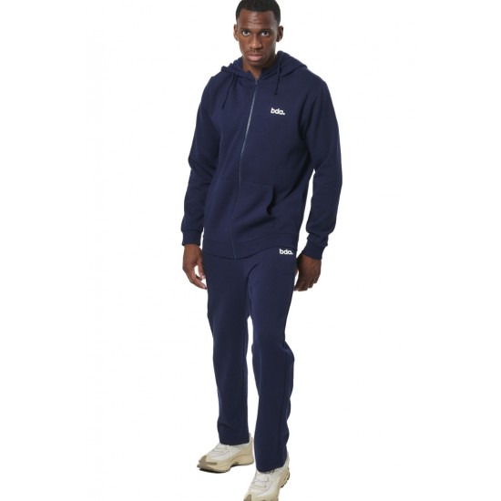 BODY ACTION FULL ZIP HOODIE 073520 01 ΜΠΛΕ 