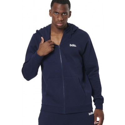 BODY ACTION FULL ZIP HOODIE 073520 01 ΜΠΛΕ 