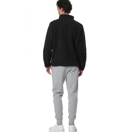 BODY ACTION SHERPA ΖΑΚΕΤΑ FLEECE 073526 01 ΜΑΥΡΟ 