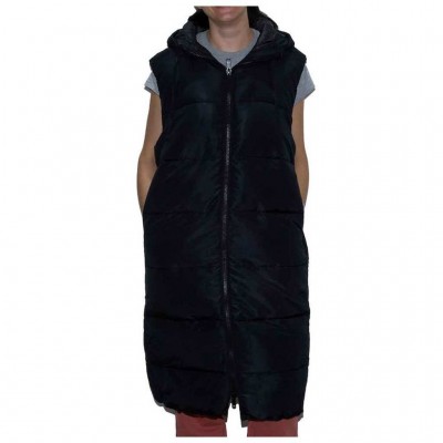 BODY ACTION KNEE-LENGTH HOODED PUFFER GILET 071334 01 ΜΑΥΡΟ