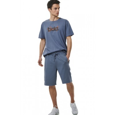 BODY ACTION ESSENTIAL FRENCH TERRY PANTS 033516-01 ΜΠΛΕ