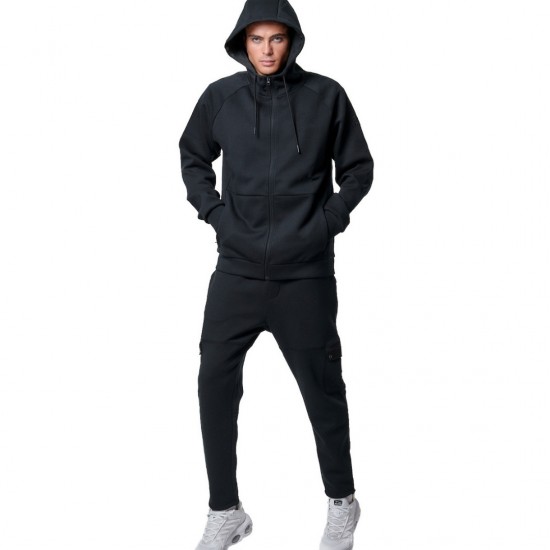 BODY ACTION TECH FLEECE ΖΑΚΕΤΑ ΜΕ ΚΟΥΚΟΥΛΑ 073420 01 ΜΑΥΡΟ