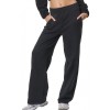 BODY ACTION WIDE LEG SWEATPANTS 021447 01 ΜΑΥΡΟ 