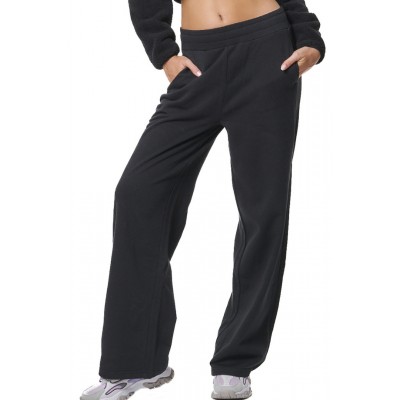 BODY ACTION WIDE LEG SWEATPANTS 021447 01 ΜΑΥΡΟ 