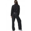 BODY ACTION WIDE LEG SWEATPANTS 021447 01 ΜΑΥΡΟ 