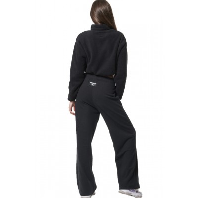 BODY ACTION WIDE LEG SWEATPANTS 021447 01 ΜΑΥΡΟ 