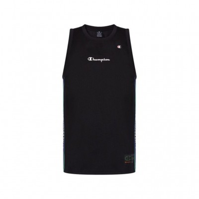 CHAMPION T SHIRT SLEEVELES 217213-KK001 ΜΑΥΡΟ ΜΩΒ