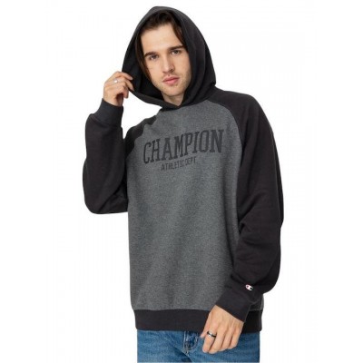 CHAMPION HOODED SWEATSHIRT 219169 ΕΜ519 ΓΚΡΙ ΜΑΥΡΟ