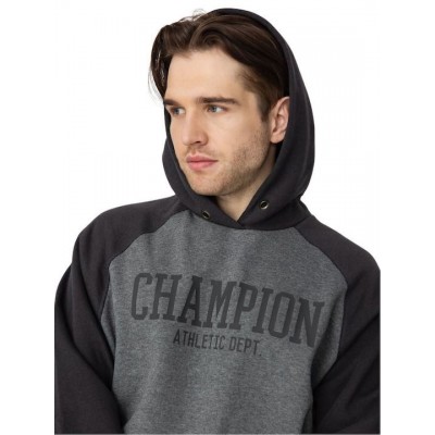 CHAMPION HOODED SWEATSHIRT 219169 ΕΜ519 ΓΚΡΙ ΜΑΥΡΟ