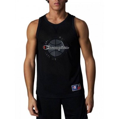 CHAMPION T SHIRT SLEEVELES 219796 ΚΚ001 ΜΑΥΡΟ