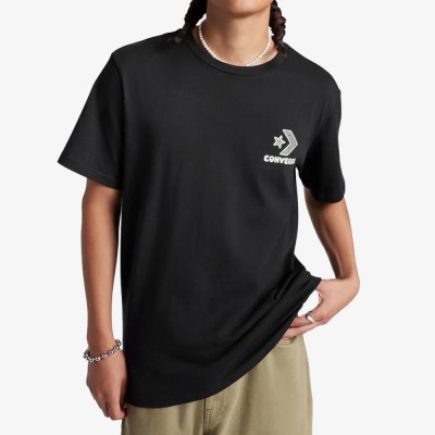 CONVERSE NATURE CENTER T SHIRT 10027346-A01 001 ΜΑΥΡΟ