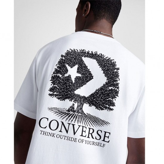 CONVERSE TREE T SHIRT 10027666-A02 102 ΛΕΥΚΟ