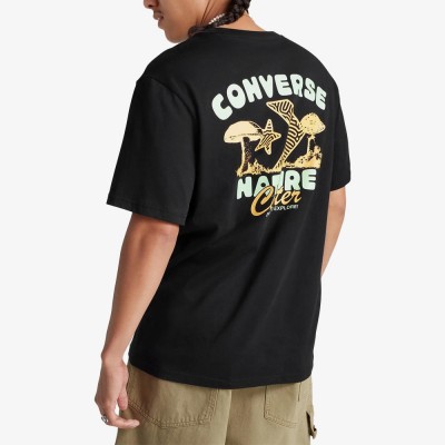 CONVERSE NATURE CENTER T SHIRT 10027346-A01 001 ΜΑΥΡΟ