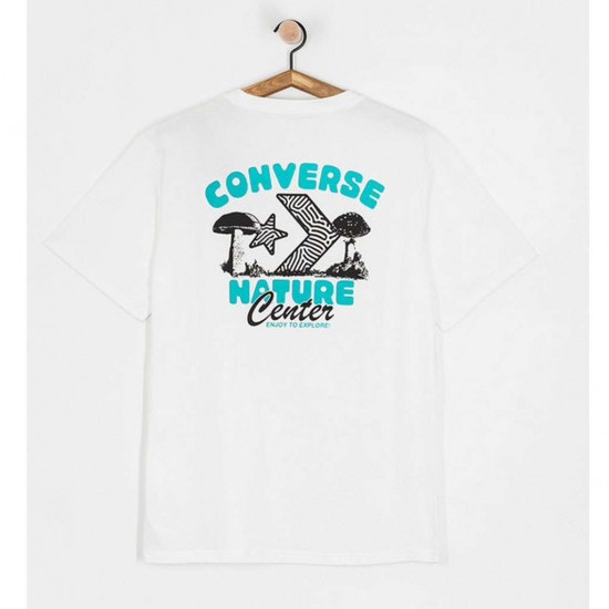 CONVERSE NATURE CENTER T SHIRT 10027346-A02 102 ΛΕΥΚΟ
