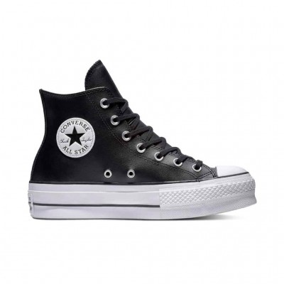 CONVERSE CHUCK TAYLOR ALL STAR LIFT LEATHER HIGH 561675 ΜΑΥΡΟ