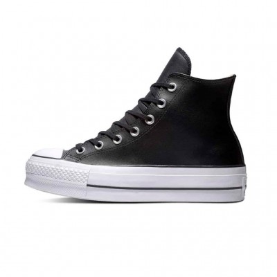 CONVERSE CHUCK TAYLOR ALL STAR LIFT LEATHER HIGH 561675 ΜΑΥΡΟ