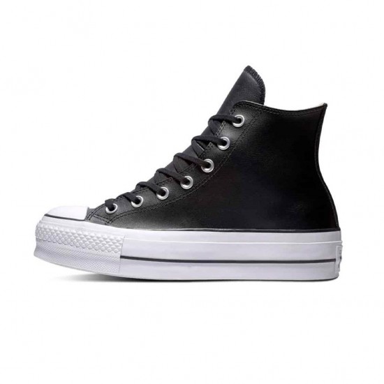 CONVERSE CHUCK TAYLOR ALL STAR LIFT LEATHER HIGH 561675 ΜΑΥΡΟ