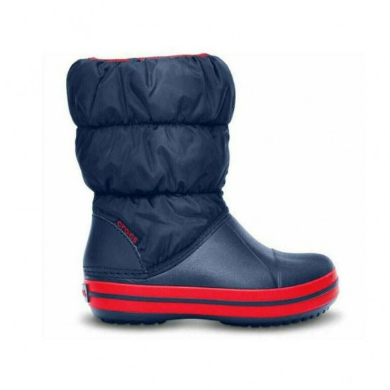 CROCS WINTER PUFF BOOT KIDS 14613 485 ΜΠΛΕ ΚΟΚΚΙΝΟ