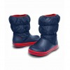 CROCS WINTER PUFF BOOT KIDS 14613 485 ΜΠΛΕ ΚΟΚΚΙΝΟ