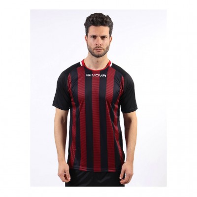GIVOVA SHIRT TRATTO MA031 1012 ΚΟΚΚΙΝΟ ΜΑΥΡΟ