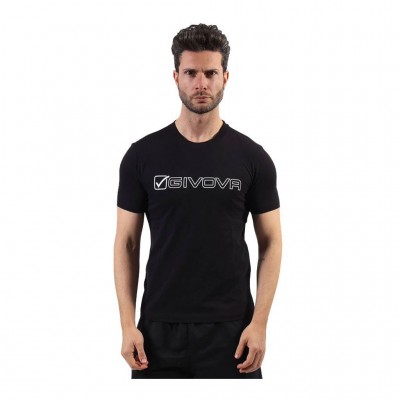 GIVOVA T-SHIRT COTONE MONDO MA033 0010 ΜΑΥΡΟ