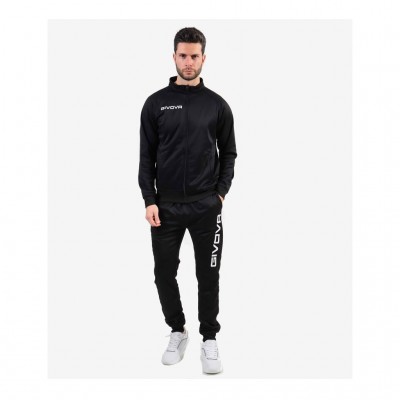 GIVOVA CUBA TRACKSUITE POLARFLEECE TR034 0010 ΜΑΥΡΟ