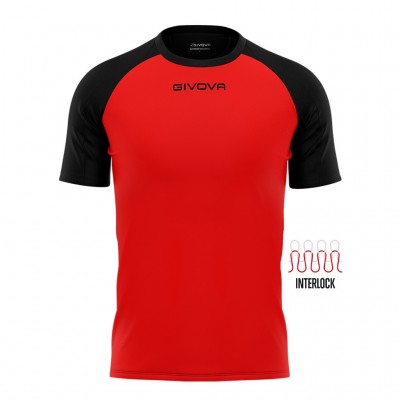 GIVOVA SHIRT CAPO MC MAC03 1210 RED BLACK