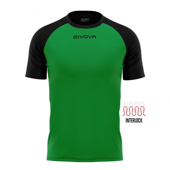 GIVOVA SHIRT CAPO MC MAC03 1310 GREEN BLACK