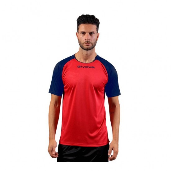 GIVOVA SHIRT CAPO MC MAC03 1204 RED BLUE