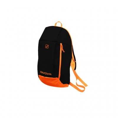 GIVOVA BACKBAG CAPO B046 1028 ΜΑΥΡΟ FLUO ΠΟΡΤΟΚΑΛΙ