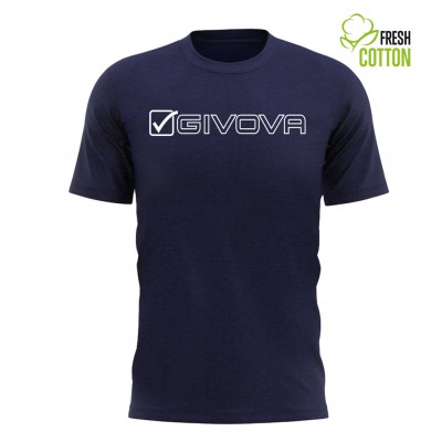 GIVOVA T-SHIRT COTONE MONDO MA033 0004 ΜΠΛΕ
