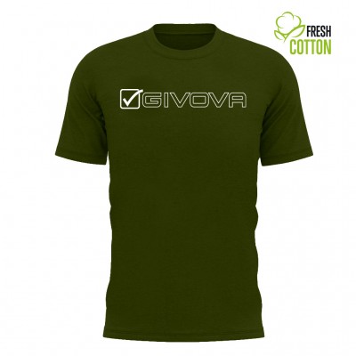GIVOVA T-SHIRT COTONE MONDO MA033 5103 ΧΑΚΙ ΛΕΥΚΟ
