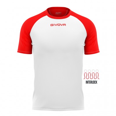 GIVOVA SHIRT CAPO MC MAC03 0312 WHITE RED