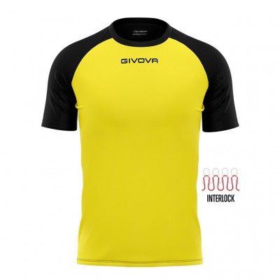 GIVOVA SHIRT CAPO MC MAC03 0710 YELLOW BLACK