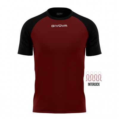 GIVOVA SHIRT CAPO MC MAC03 0810 BORDEAUX BLACK