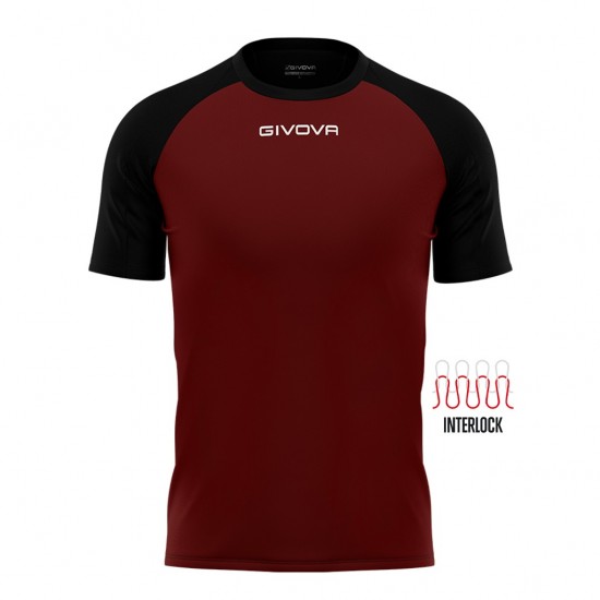 GIVOVA SHIRT CAPO MC MAC03 0810 BORDEAUX BLACK