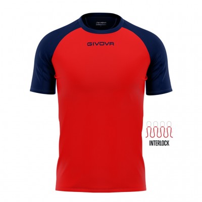 GIVOVA SHIRT CAPO MC MAC03 1204 RED BLUE