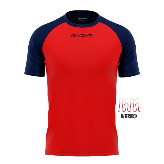 GIVOVA SHIRT CAPO MC MAC03 1204 RED BLUE