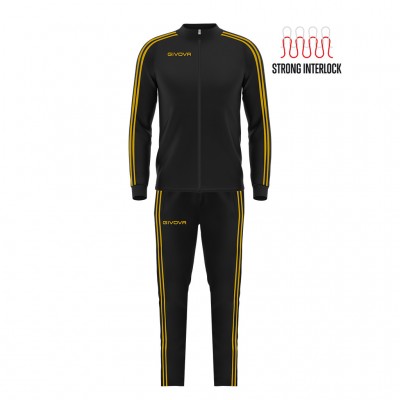 GIVOVA TRACKSUIT REVOLUTION SUMMER DONNA TR033SW 1020 ΜΑΥΡΟ ΧΡΥΣΟ