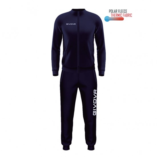 GIVOVA CUBA TRACKSUITE POLARFLEECE TR034 0004 ΜΠΛΕ