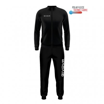 GIVOVA CUBA TRACKSUITE POLARFLEECE TR034 0010 ΜΑΥΡΟ