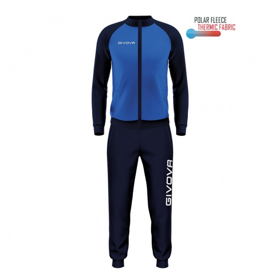 GIVOVA CUBA TRACKSUITE POLARFLEECE TR034 0204 ΡΟΥΑ ΜΠΛΕ