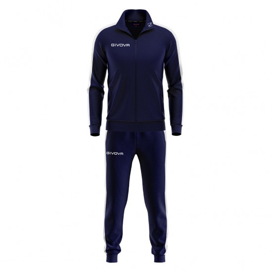 GIVOVA TUTA FELPA REVOLUTION SENIOR TR034S 0403 ΜΠΛΕ ΛΕΥΚΟ