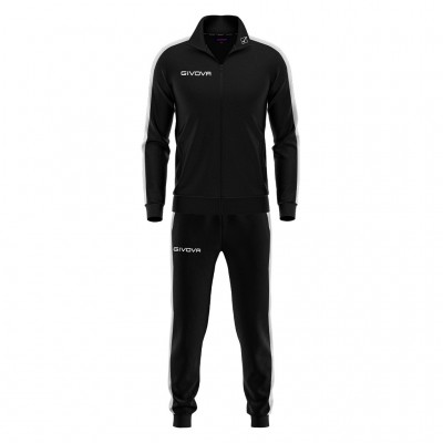 GIVOVA TUTA FELPA REVOLUTION SENIOR TR034S 1009 ΜΑΥΡΟ ΓΚΡΙ