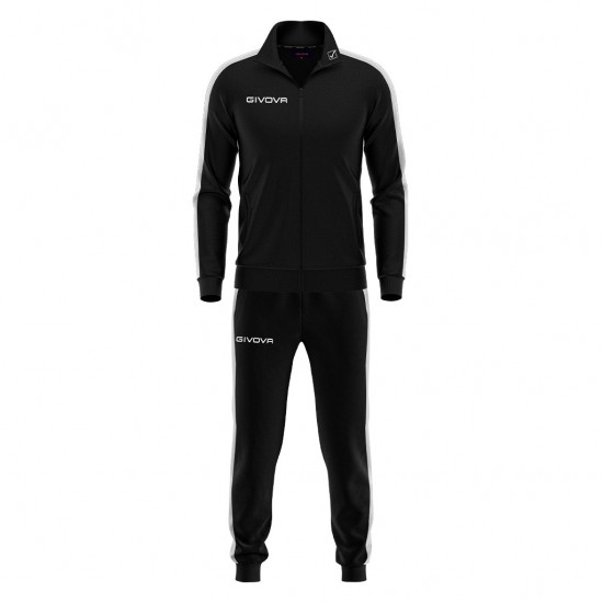 GIVOVA TUTA FELPA REVOLUTION SENIOR TR034S 1009 ΜΑΥΡΟ ΓΚΡΙ